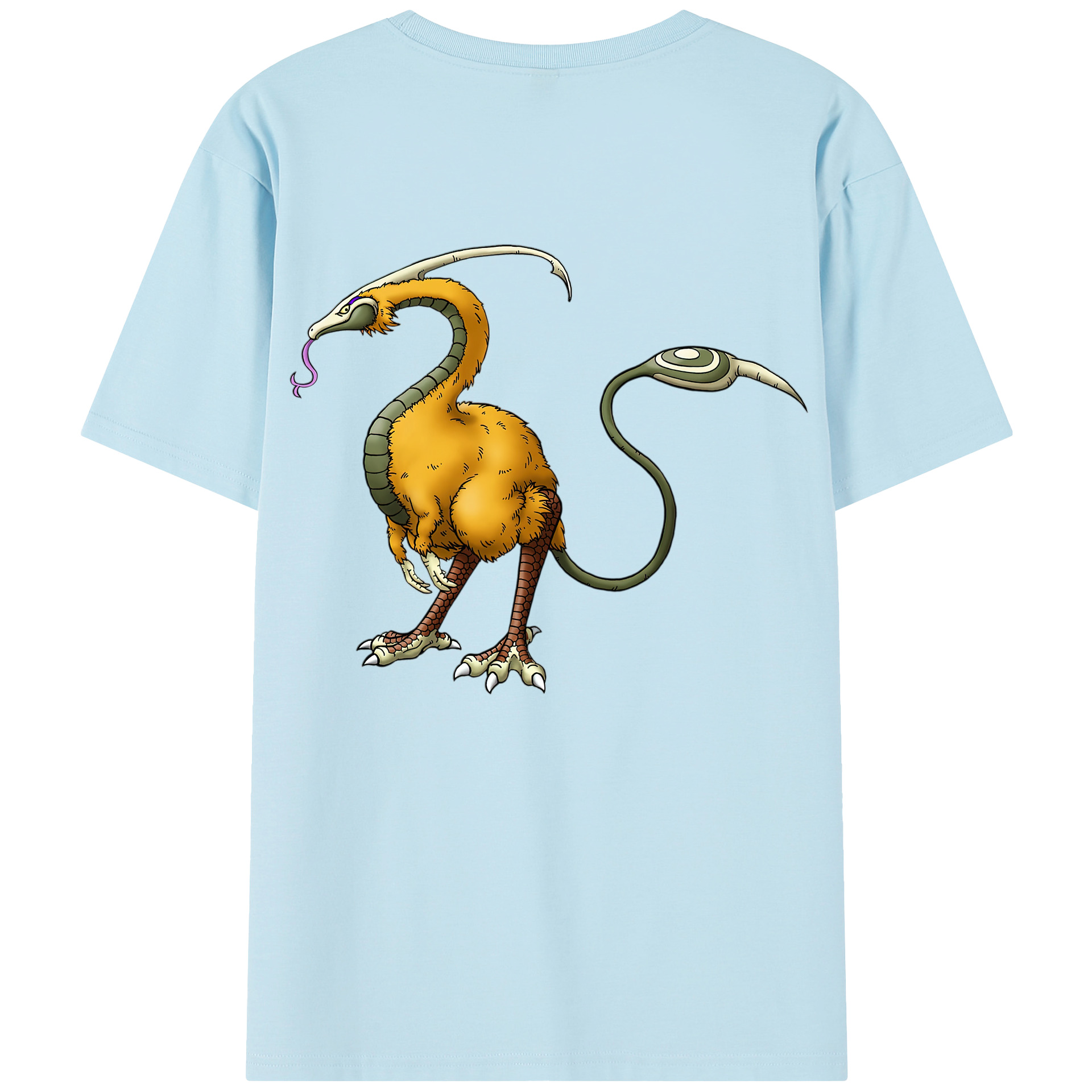 （画像用） ドラゴンクエスト Doragon Kuesuto Dragon Quest 綿100％半袖Tシャツ（背面プリント）